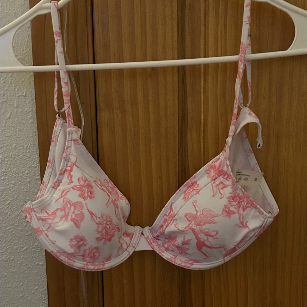Floral Pink Underwire Bikini Top